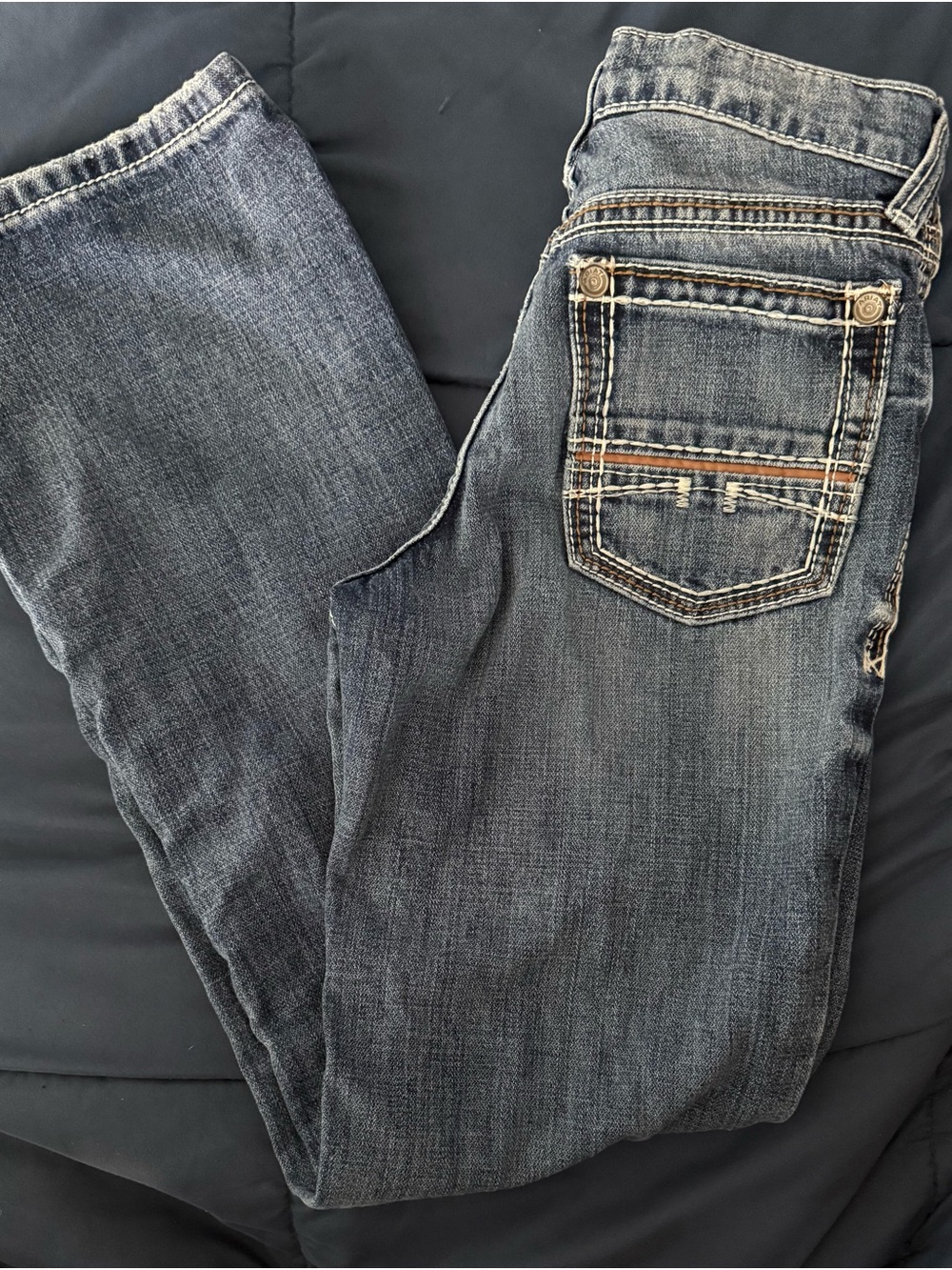 Ariat kids Boot Cut Jeans in Dark Blue Wash